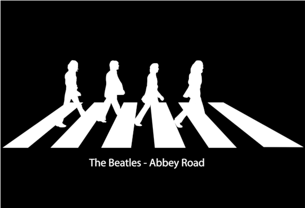 Beatles Walking Abbey Road Vinyl 8 Wide Color White (800x600), Png Download