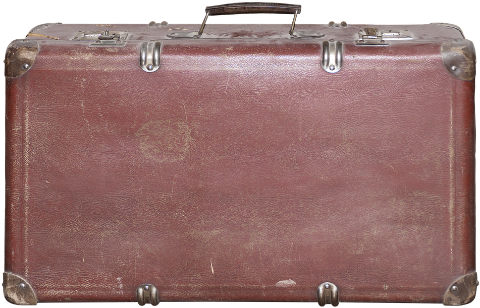 Luggage, Old Suitcase, Leather Suitcase, Old, Storage - Suitcase (960x616), Png Download