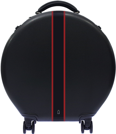 Picture Of Black Round Luggage With Color Band - Baggage (450x450), Png Download
