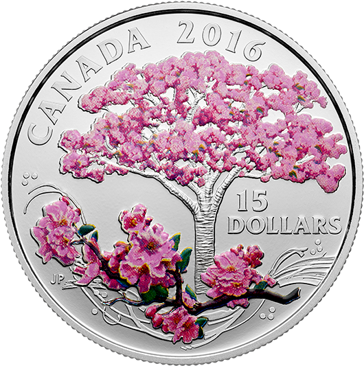 Fine Silver Coloured Coin Celebration Of Spring - Coin (570x570), Png Download