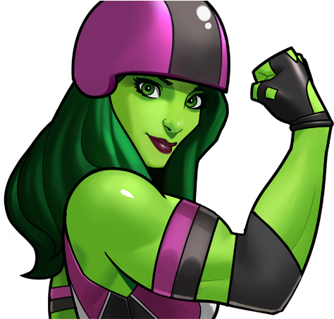 Roller Derby She-hulk - Avengers Academy She Hulk (508x452), Png Download