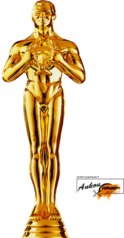 Renders Oscar Statuette Monuments, Oscar Party, Statues, - Oscar Render (605x868), Png Download