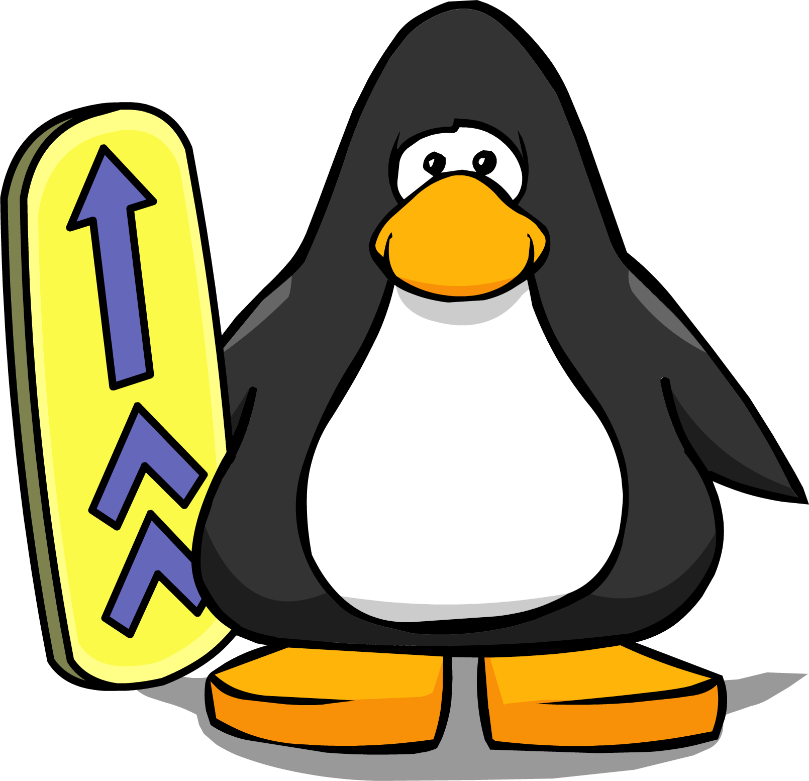 Yellow Arrow Wakeboard Pc - Club Penguin Horn (1610x1554), Png Download