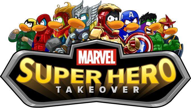 Including Iron Man, She-hulk And Captain America - Club Penguin Super Hero (671x380), Png Download