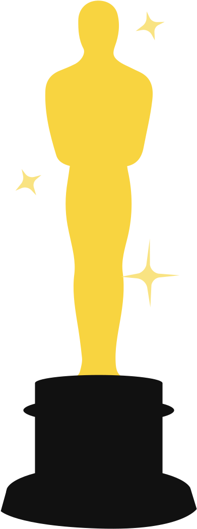 Cinema Hollywood Oscars Freetoedit - Cartoon Oscar Statue (240x574), Png Download
