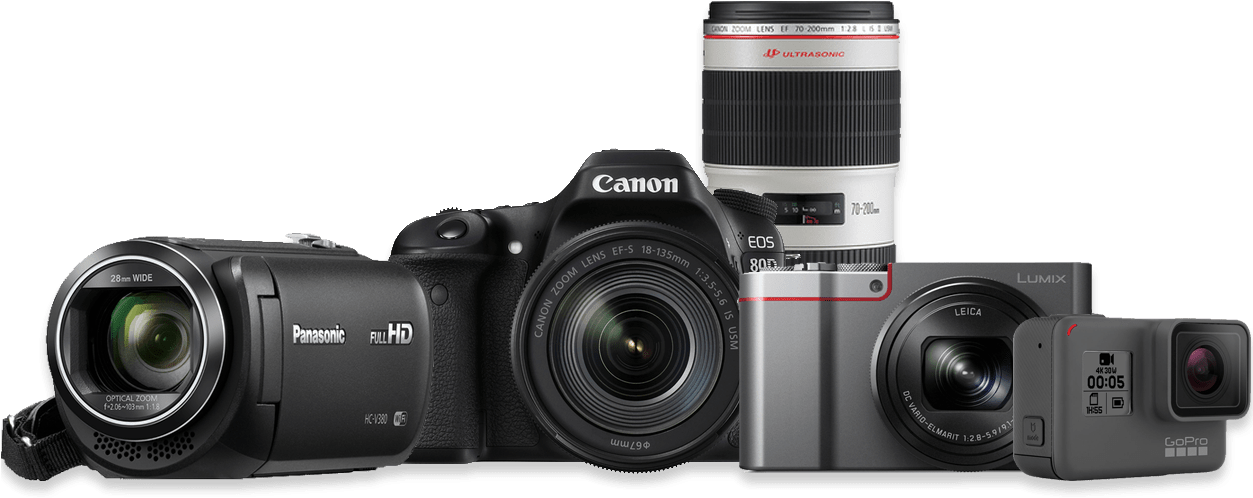 Cameras At Harvey Norman New Zealand - Panasonic Hc-v380 Full Hd Camcorder (black) (1252x540), Png Download
