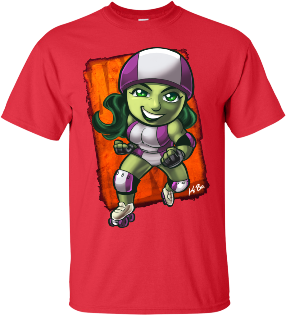 Superhero Roller Derby She Hulk Hulk T Shirt & Hoodie - Marvel - Superhero Roller Derby Ms Marvel Roller Derby (1024x1024), Png Download