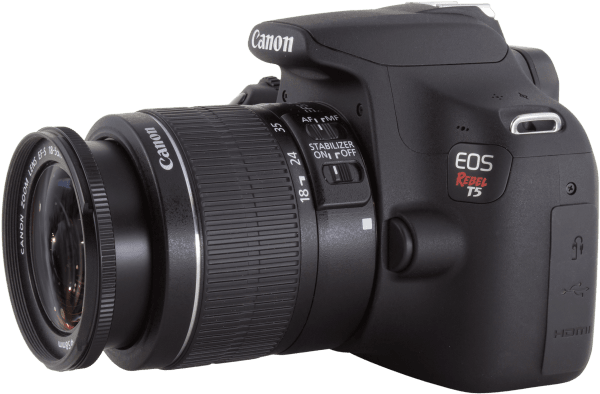 Canon Eos Rebel T With Ef S - Canon Ef-s 18–55mm Lens (600x600), Png Download