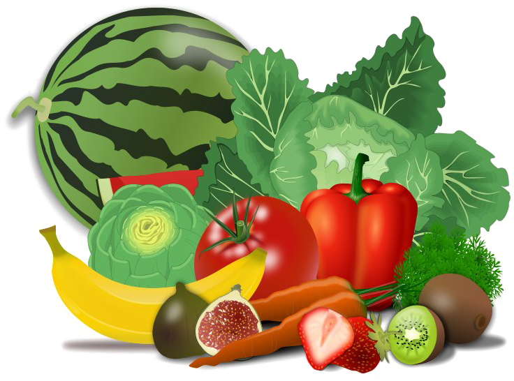 Fresh Healthy Food Png Transparent Image - Healthy Food In Png (740x560), Png Download