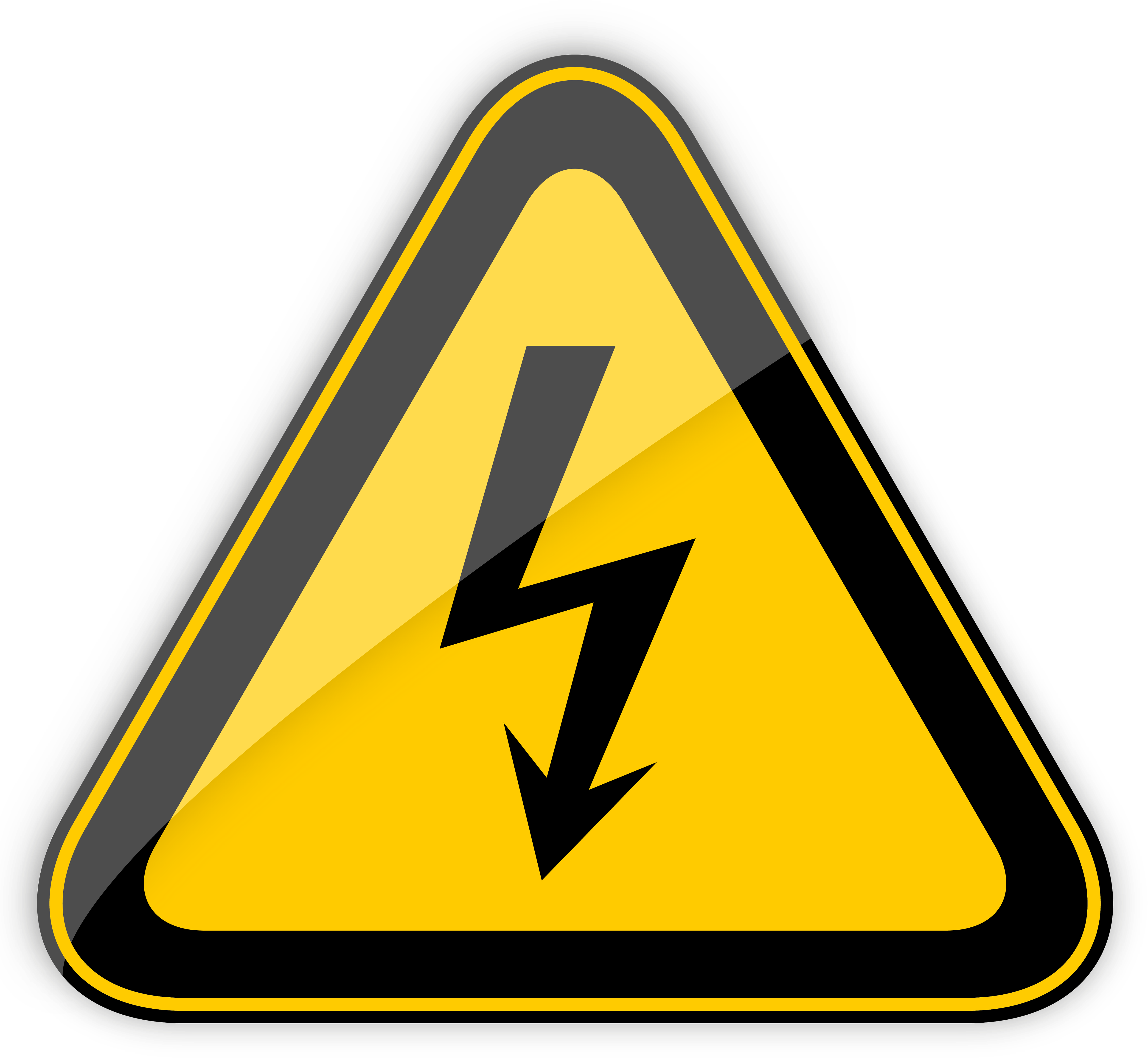 High Voltage Warning Sign Png Clipart - Tarjeta De Cumpleaños Para Un Electricista (5000x4644), Png Download