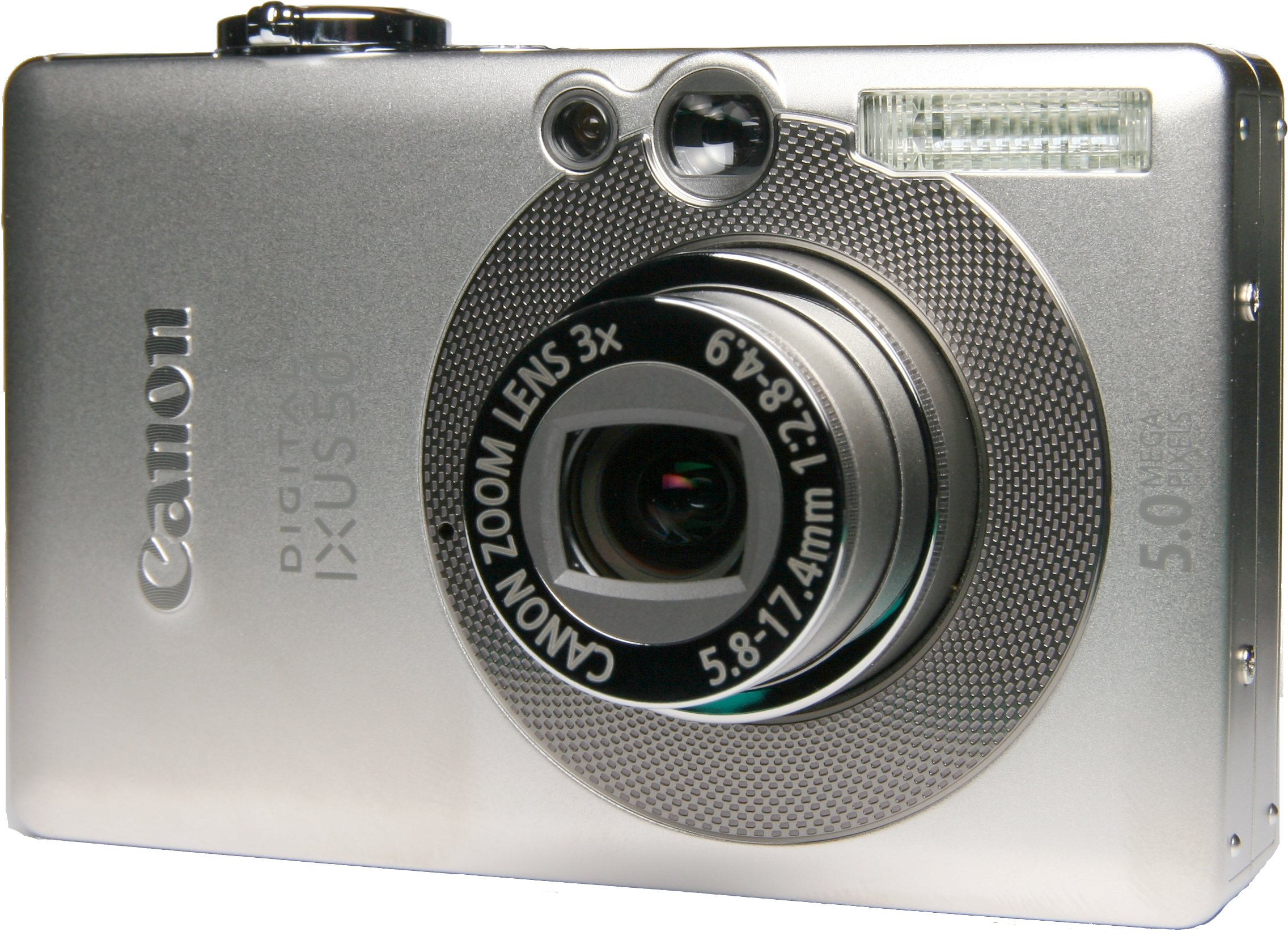Canon Digital Ixus 50 Front - Canon Digital Ixus 50 (2290x1657), Png Download