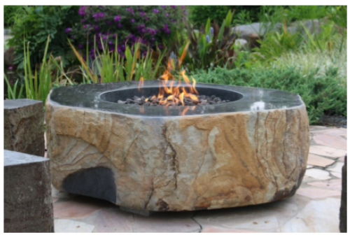 Elementi Basalt Boulder Outdoor Firepit - Boulder Firepit (500x500), Png Download