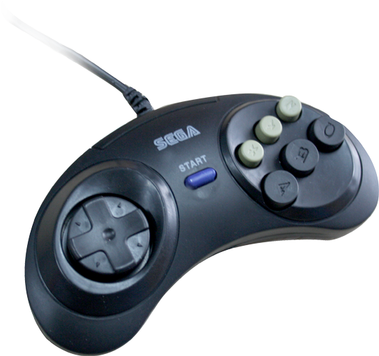 6 Button Gaming Controller For Sega Genesis Console (600x600), Png Download