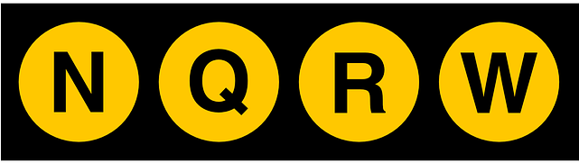 New, City, Black, Signs, Symbols, Line, York, Subway - Nyc Subway Sign Png (640x320), Png Download