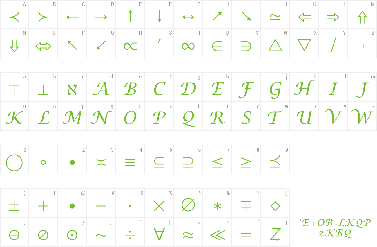 Font Math Symbol Preview - Lucida (1300x850), Png Download