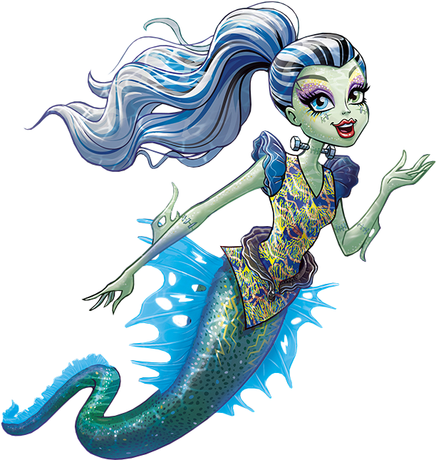 Great Scarrier Reef - Monster High Great Scarrier Reef Frankie (644x683), Png Download