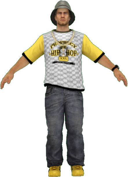 Hip Hop Model Png Image Library Download - Dead Rising 2 Hip Hop Outfit (750x650), Png Download