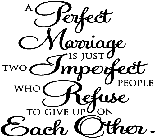 A Perfect Marriage•vinyl Wall Expressions - Calligraphy (558x518), Png Download