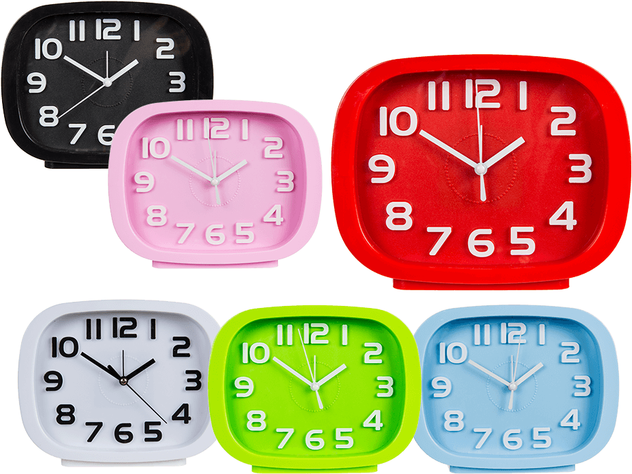 Wecker Wanduhr Analog Kunststoff Mit Weißen Ziffern (945x709), Png Download
