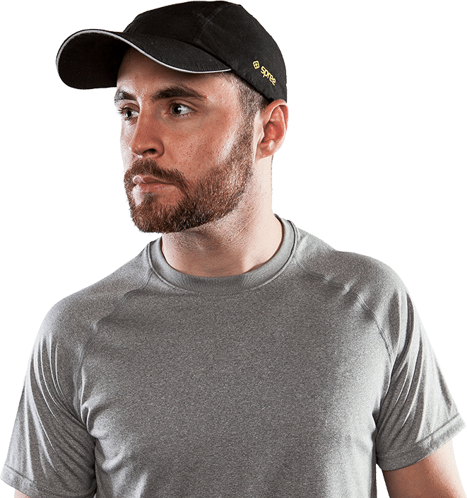 Connected Hats And Fitness Head Gear Niche Or Novelty - Man With Baseball Hat Png (661x704), Png Download