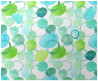 Seamless Pattern With Green And Turquoise Blue Bubbles - Burbujas De Colores Acuarela (400x400), Png Download