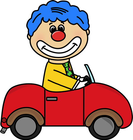Clown Clip Art Image - Circus Clown Car Clipart (449x472), Png Download
