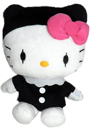 N1ghtcrawlers - Hello Kitty 15cm Mini Doll - Mime Clown (321x450), Png Download