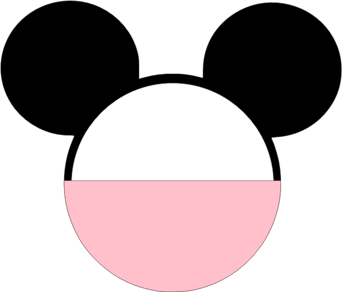 Micky Card - Minnie Mouse Pink Png Head (688x592), Png Download