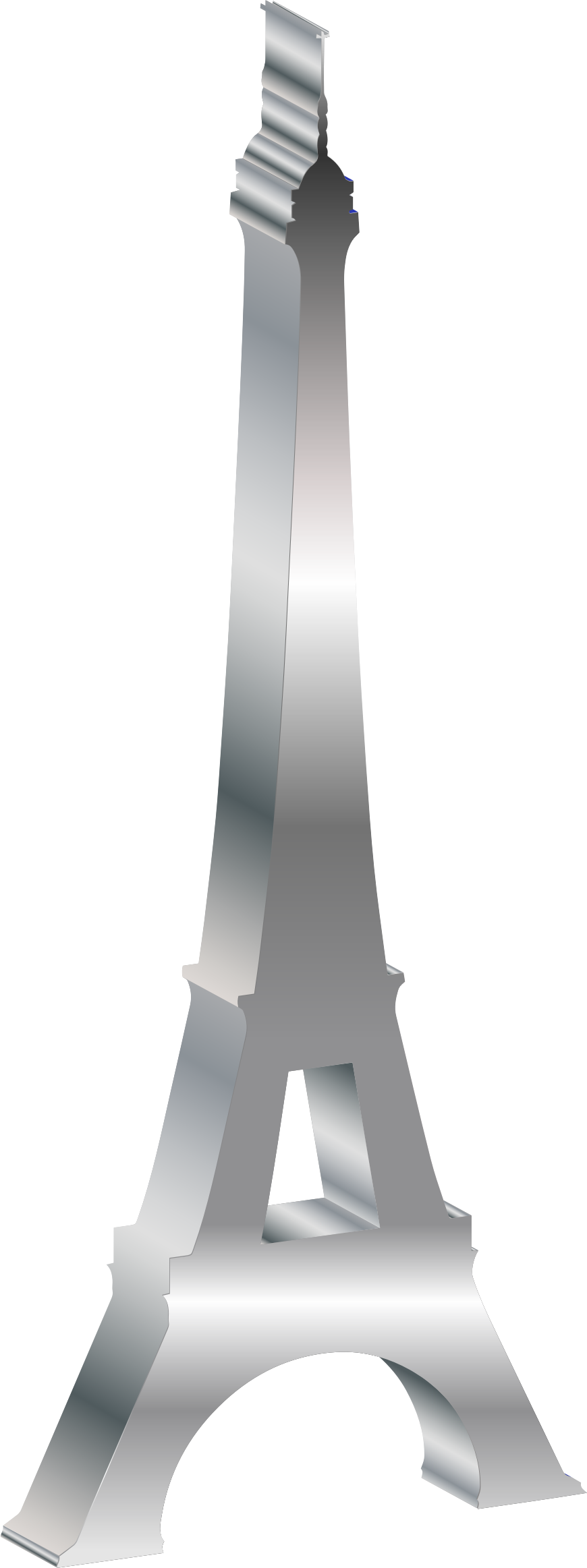 This Free Icons Png Design Of 3d Eiffel Tower Silhouette (870x2325), Png Download