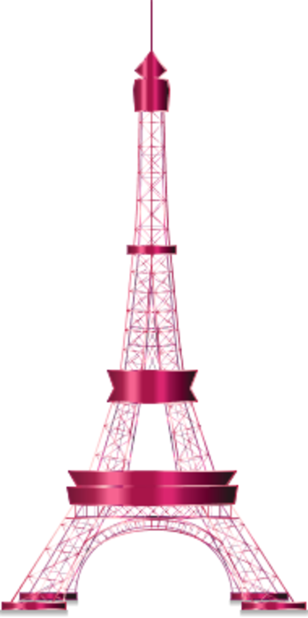 Tower Clipart Transparent - Eiffel Tower Clipart With Transparent Background (600x1203), Png Download