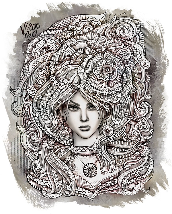 Illustration Virgo By Balabolka - Horoscoop Maagd Zodiac (600x747), Png Download