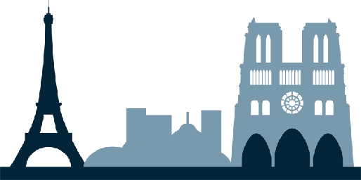 Clipart Info - Paris Skyline Clip Art (514x256), Png Download