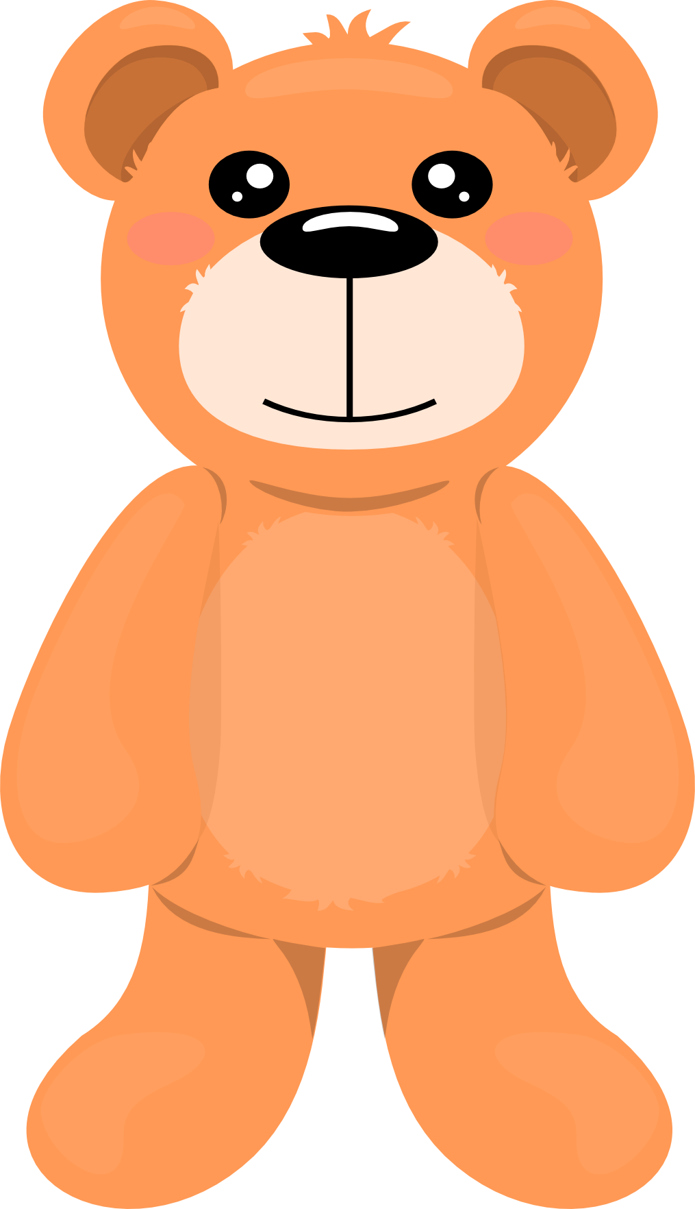 Teddy Bear - Transparent Background Bear Clipart (1015x1764), Png Download