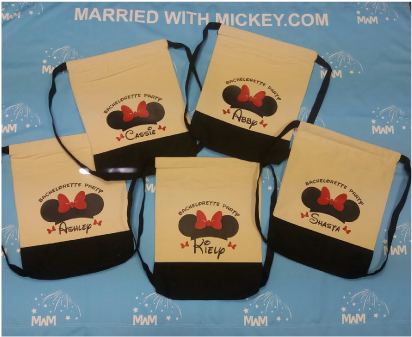 Bachelorette Party Packs Bags Tote Minnie Mouse Head - Tote Bag (500x351), Png Download