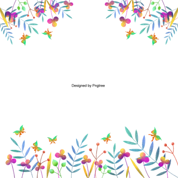 Beautiful Flower Border, Flower Clipart, Hand Painted, - Flower (360x360), Png Download