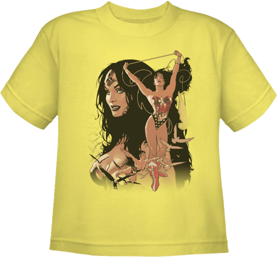 Wonder Woman Png Kids Kids Wonder Woman 150 T Shirt - T-shirt-wonder-woman-jla327at (555x555), Png Download