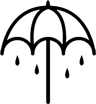 Tumblr Logo Black Png Download - Bring Me The Horizon Men's Tee: Umbrella (409x392), Png Download