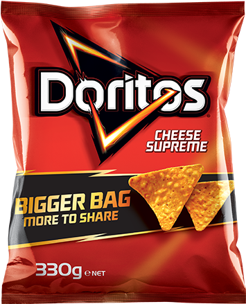 Limited Time Only - Doritos Corn Chips Cheese Supreme 330g (363x549), Png Download
