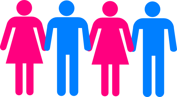 Man Woman Cliparts - People Holding Hands Clipart (600x329), Png Download