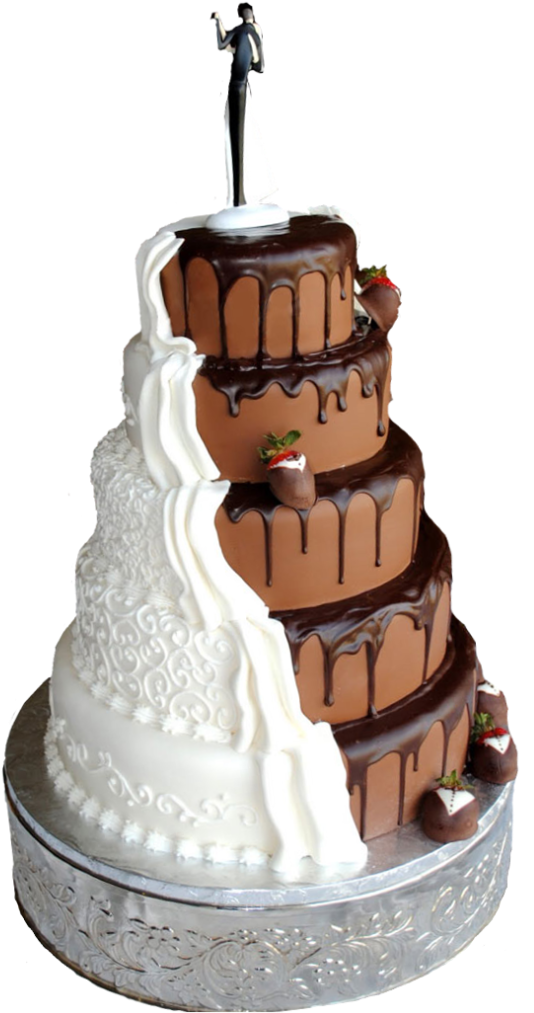 Download Wedding Cakes Half And Half Wedding Cake Full Size Png Image Pngkit