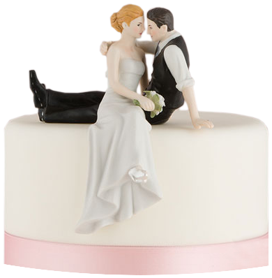 Wedding Cake Topper Png - Look Of Love Bride And Groom Figurine Cake Topper (424x406), Png Download