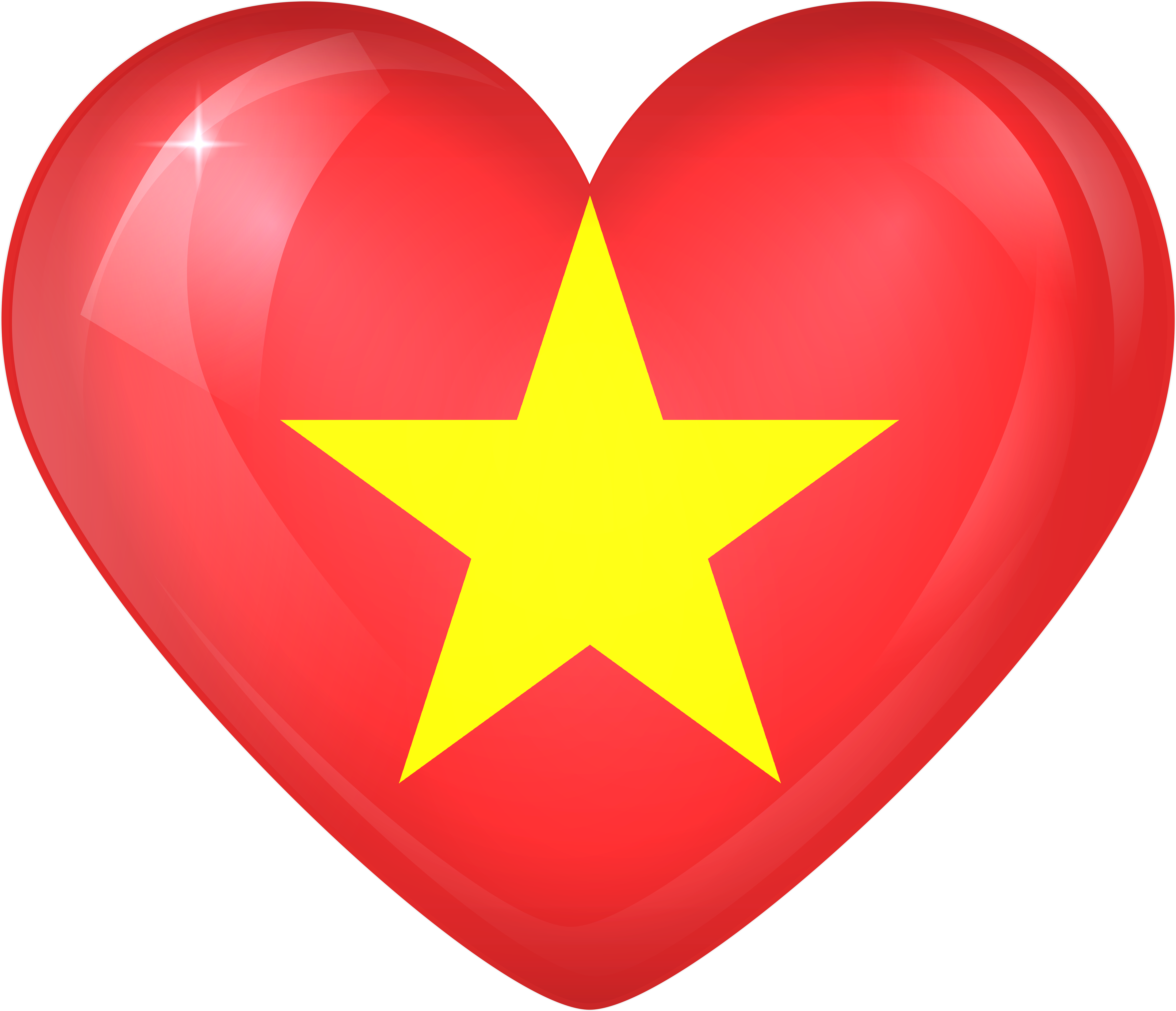 Vietnam Flag Heart (6000x5127), Png Download