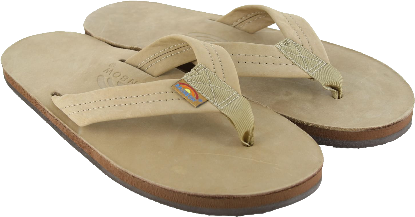 Flip Flops Png - Rainbow Premier Leather Single Layer Sandals 301alts (1024x536), Png Download