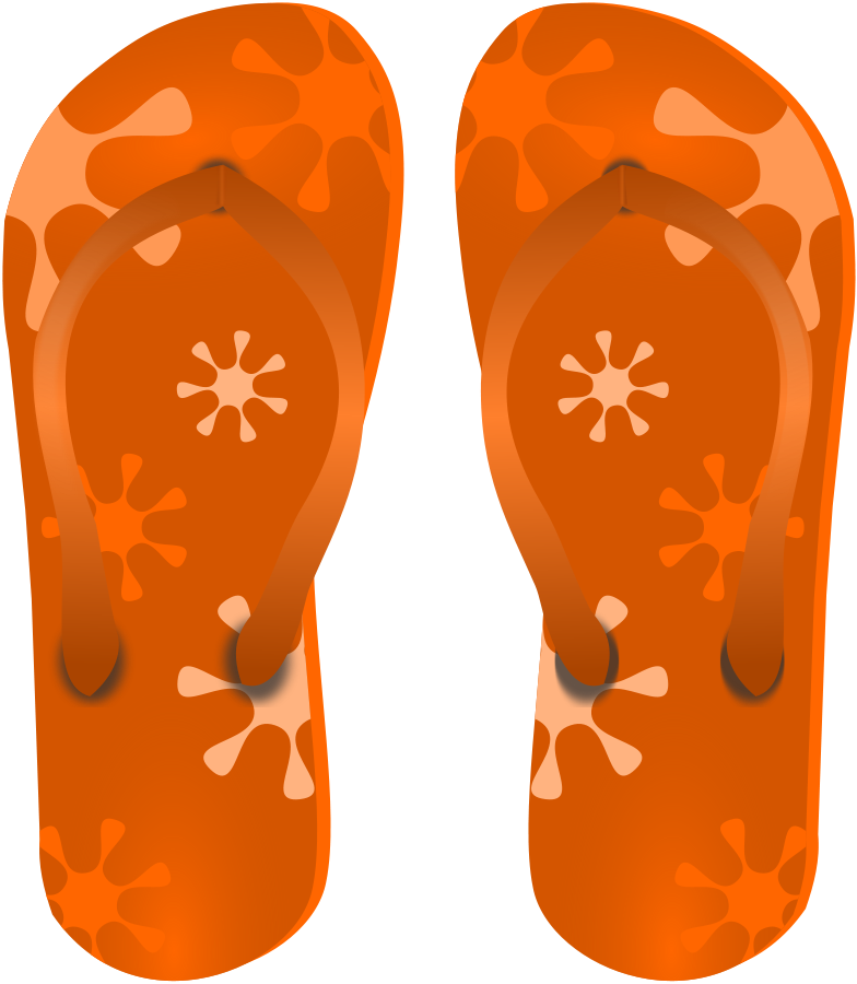 How To Set Use Flip Flops Clipart (784x900), Png Download
