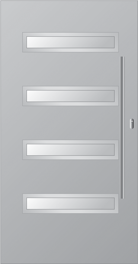 Lucca Entrance Doors - Aluminium Single Doors (700x876), Png Download