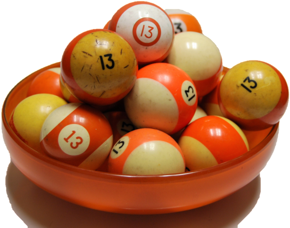 Set Of Vintage And Antique Billiard Balls, All Number - Billiard Ball (1024x809), Png Download