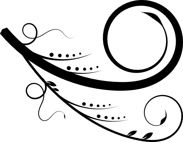 Black Swirl For Robin Svg Clip Arts 600 X 465 Px (600x465), Png Download