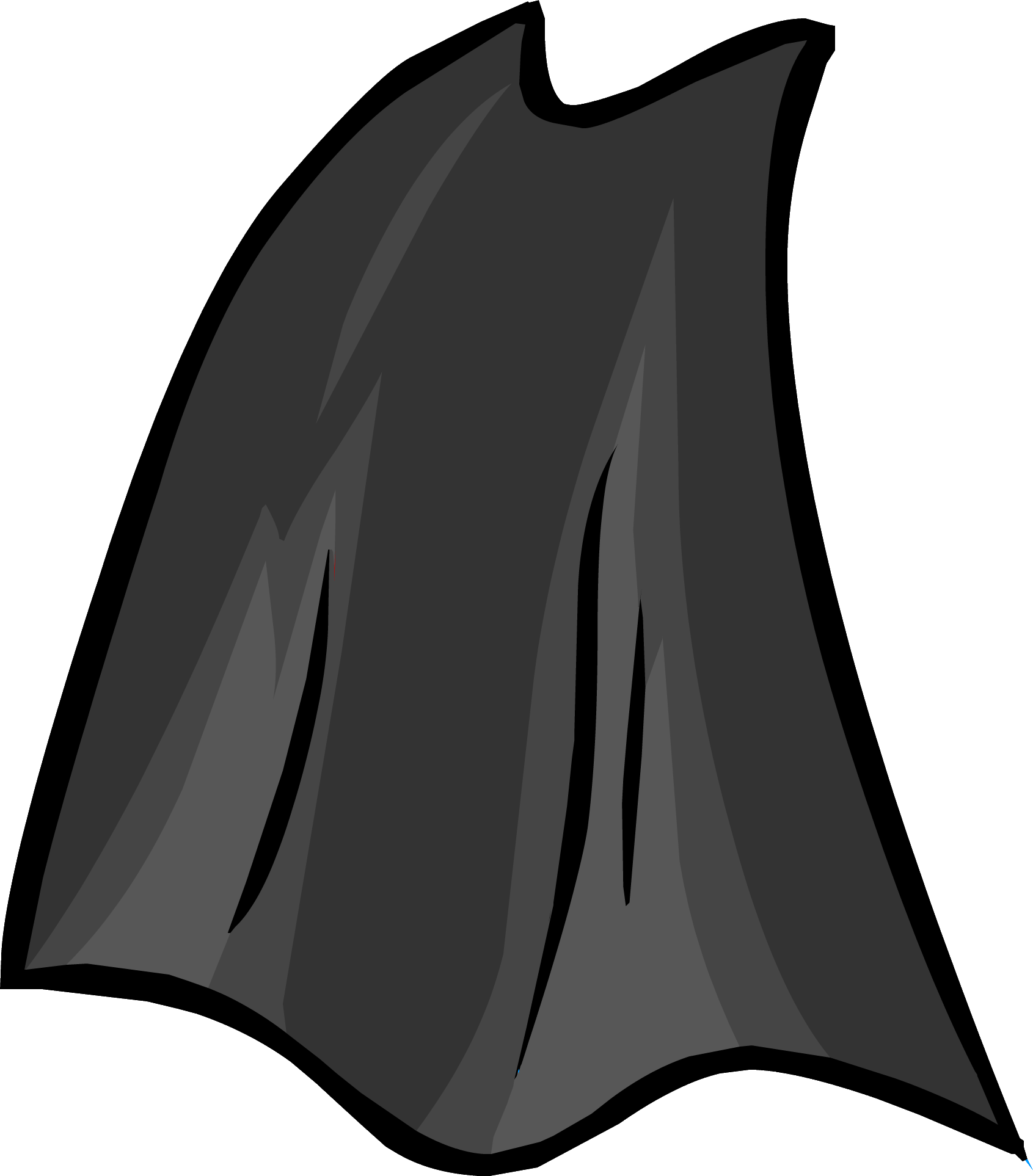 Clip Art Library Library Club Penguin Rewritten Wiki - Cape Clipart Black And White (1691x1926), Png Download
