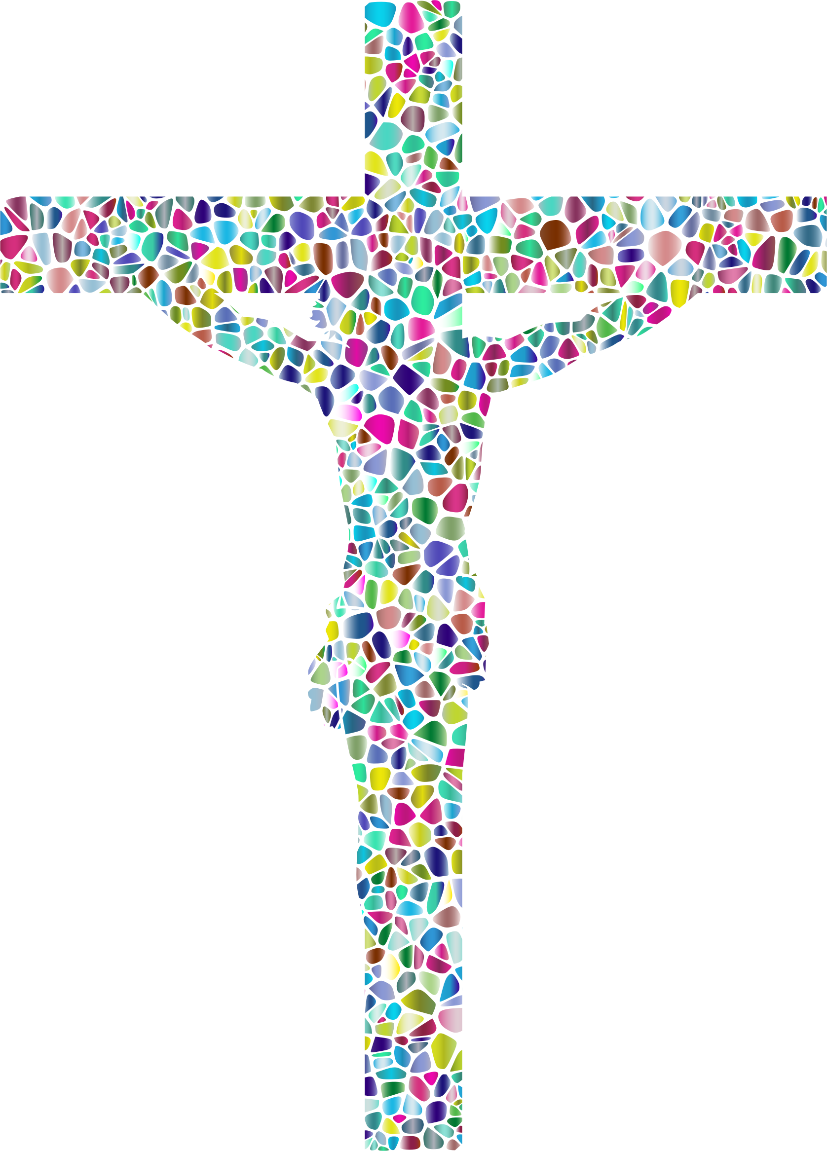 This Free Icons Png Design Of Polyprismatic Tiled Crucifix (1676x2333), Png Download