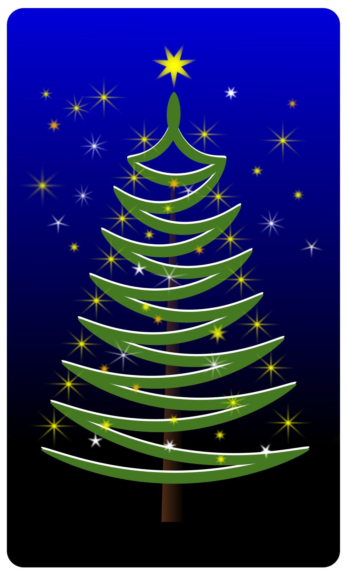 This Free Icons Png Design Of Stylised Christmas Tree (1691x2400), Png Download